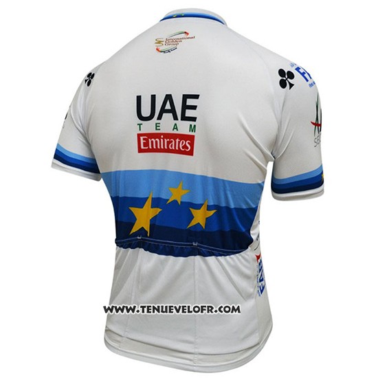 2018 Maillot Ciclismo UCI Mondo Champion Leader UAE Lite Blanc Manches Courtes et Cuissard
